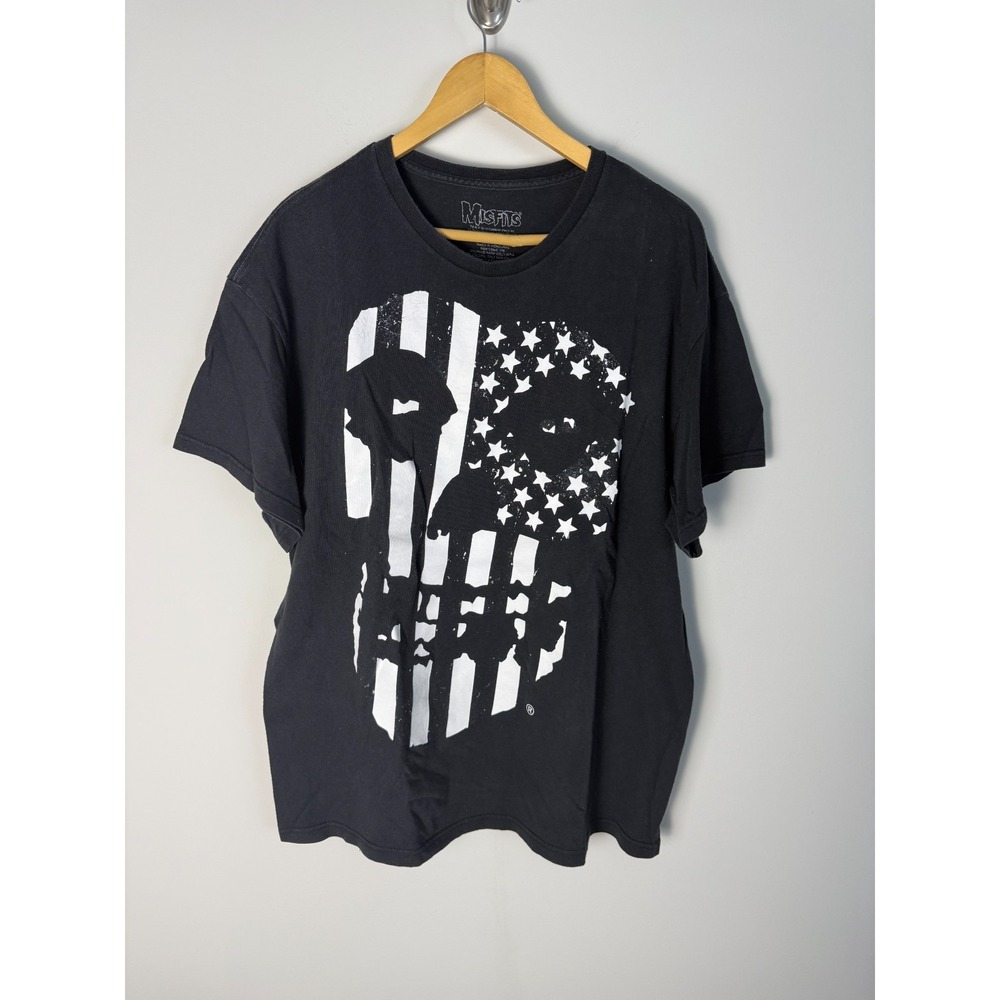 Misfits Short Sleeve‎ T-Shirt Men's 2XL Black Graphic Print Casual Punk Y2K